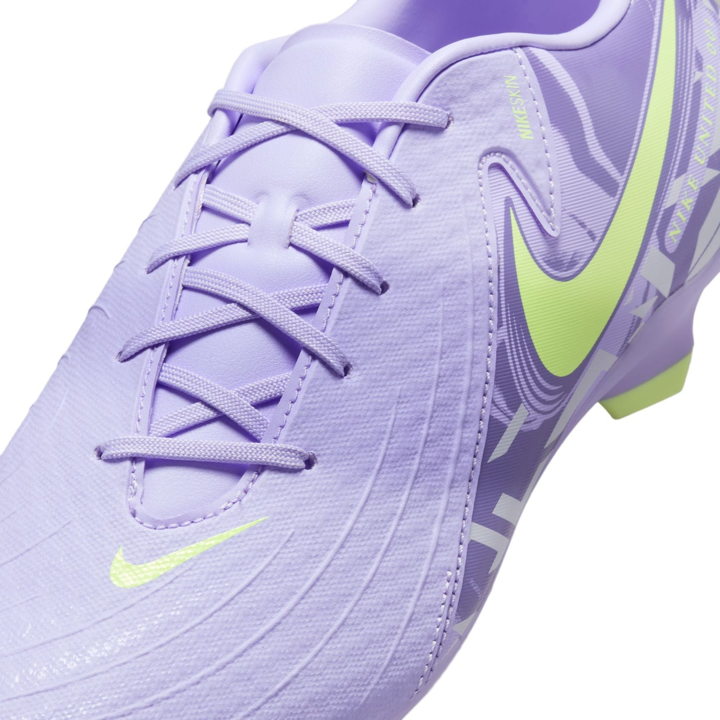 Nike United Phantom GX 2 Academy FG Firm Ground Soccer Cleats- Purple Agate/Barely Volt
