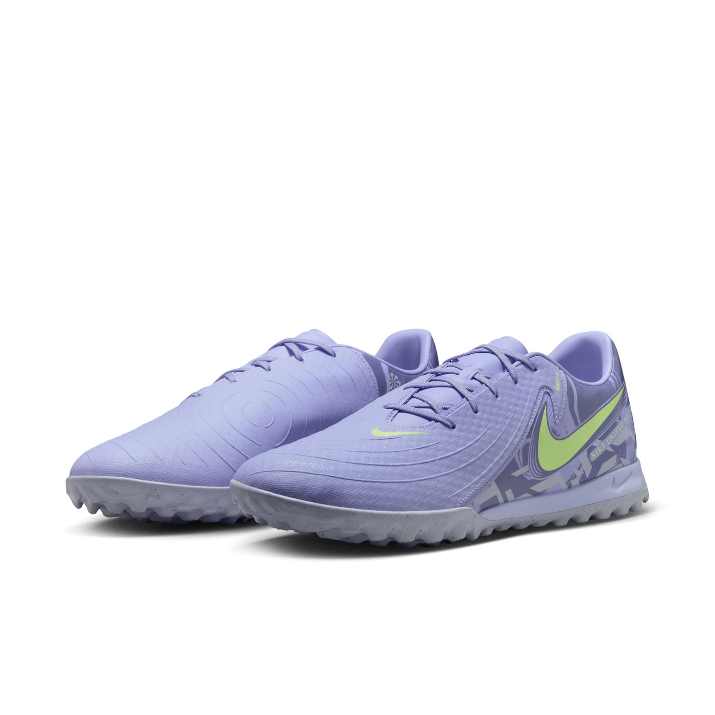 Nike United Phantom GX 2 Academy TF Turf Soccer Cleats- Purple Agate/Barely Volt