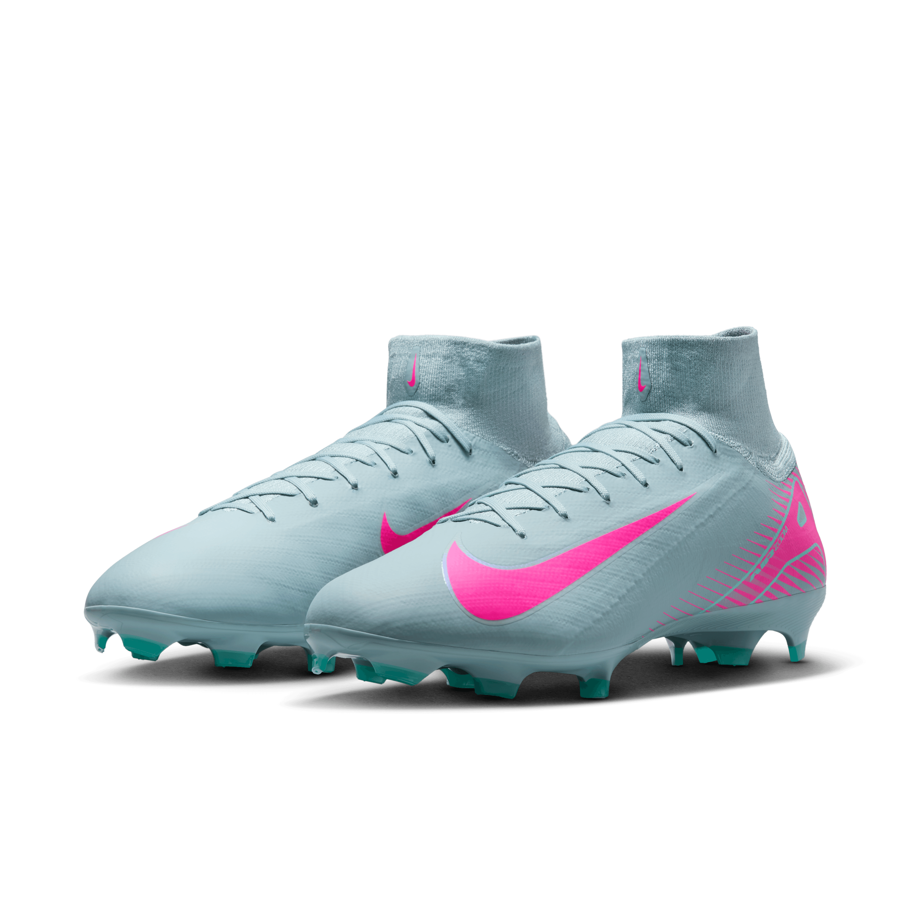 Nike Youth Mercurial Superfly10 Pro FG High-Top Soccer Cleats-Ocean Cube/Pink Blast
