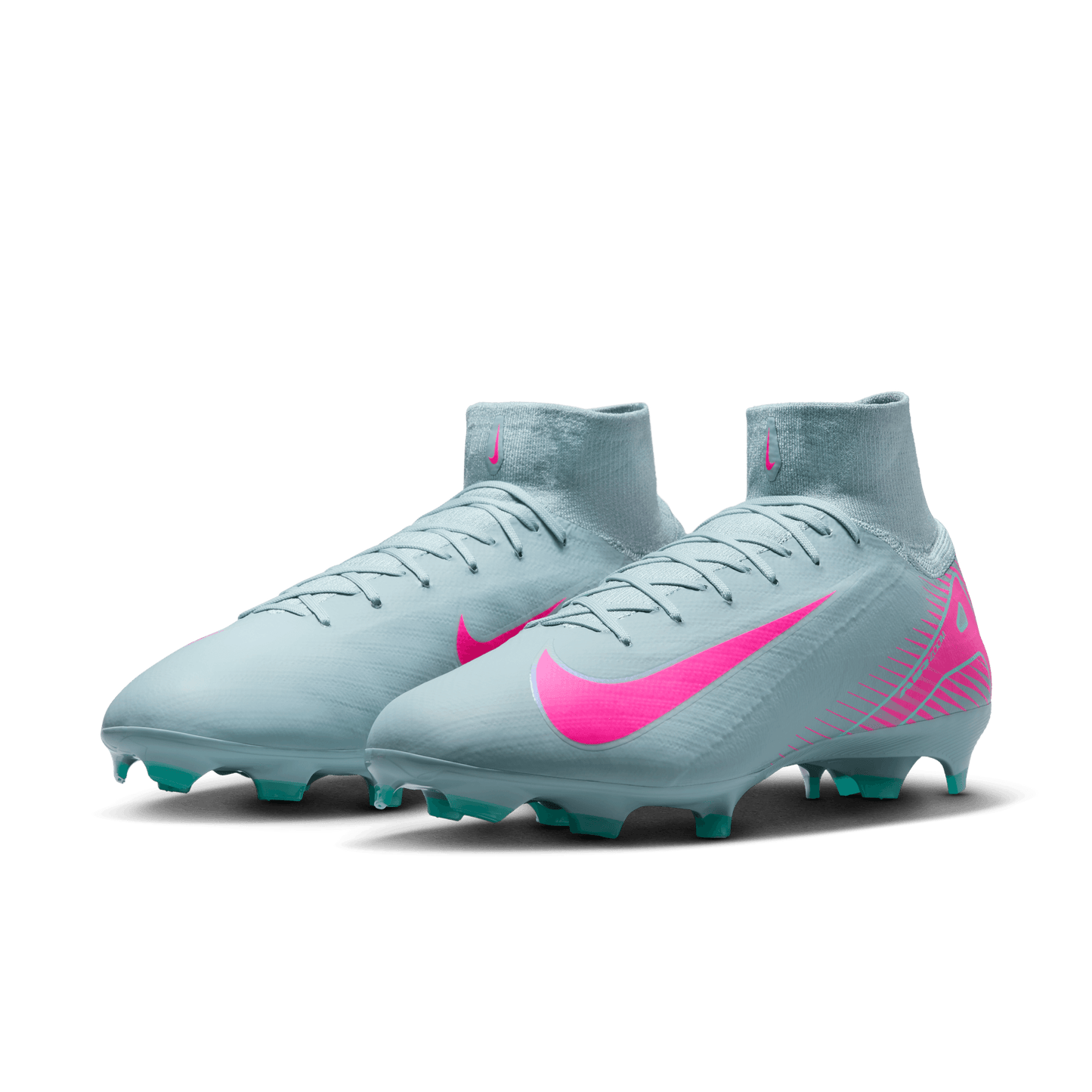 Nike Mercurial Superfly 10 Pro FG High-Top Soccer Cleats-Ocean Cube/Pink Blast