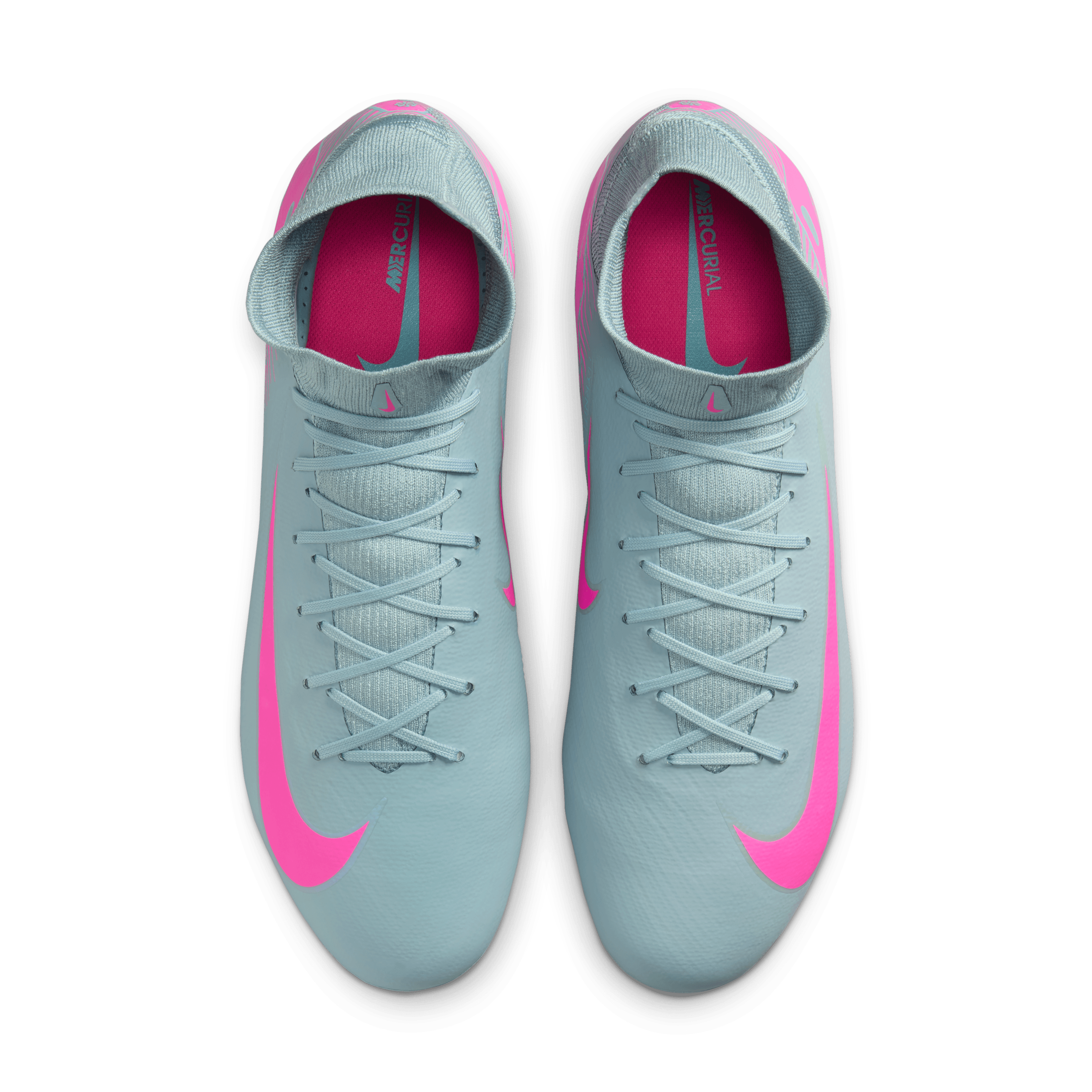 Nike Mercurial Superfly 10 Pro FG High-Top Soccer Cleats-Ocean Cube/Pink Blast