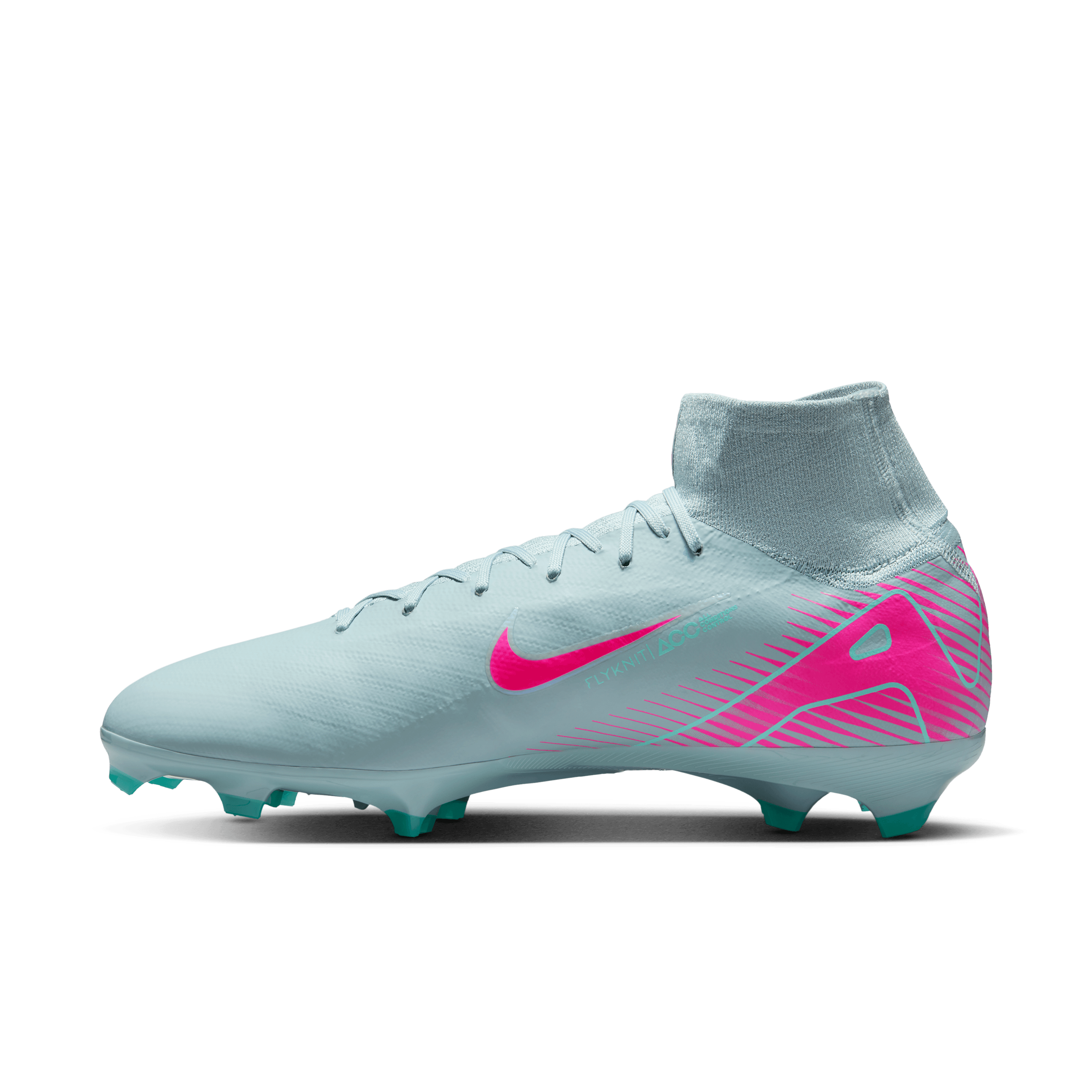 Nike Youth Mercurial Superfly10 Pro FG High-Top Soccer Cleats-Ocean Cube/Pink Blast