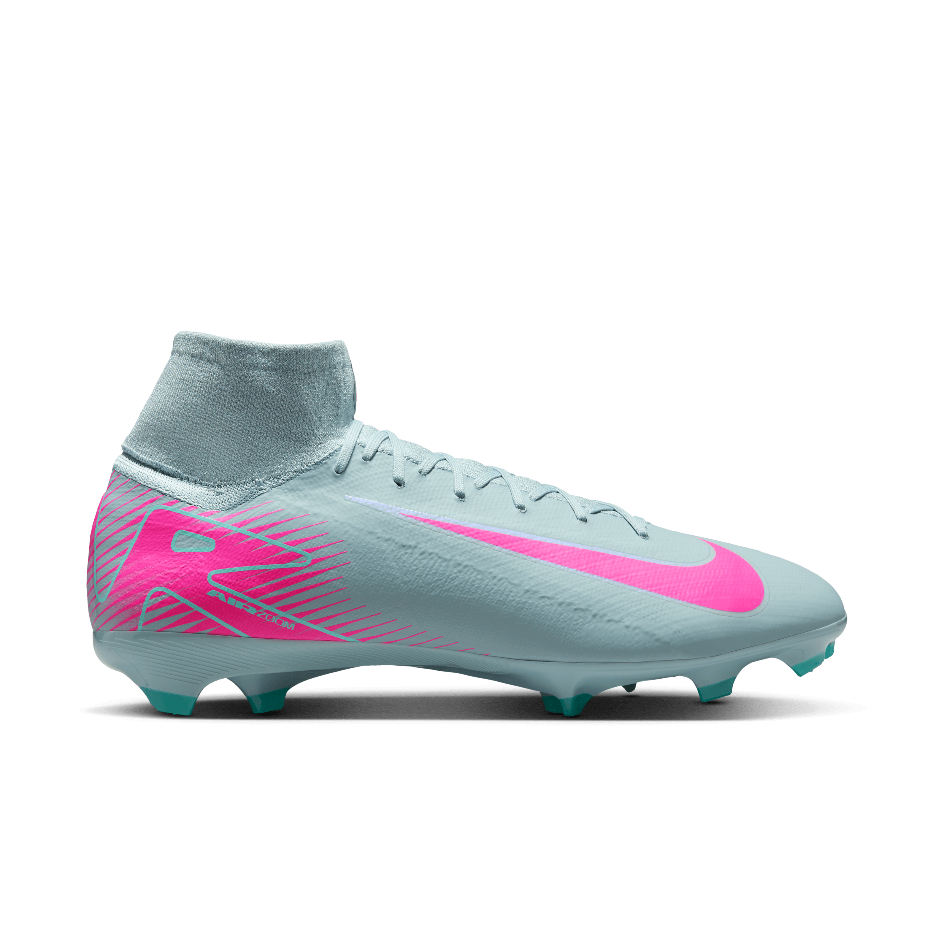 Nike Youth Mercurial Superfly10 Pro FG High-Top Soccer Cleats-Ocean Cube/Pink Blast