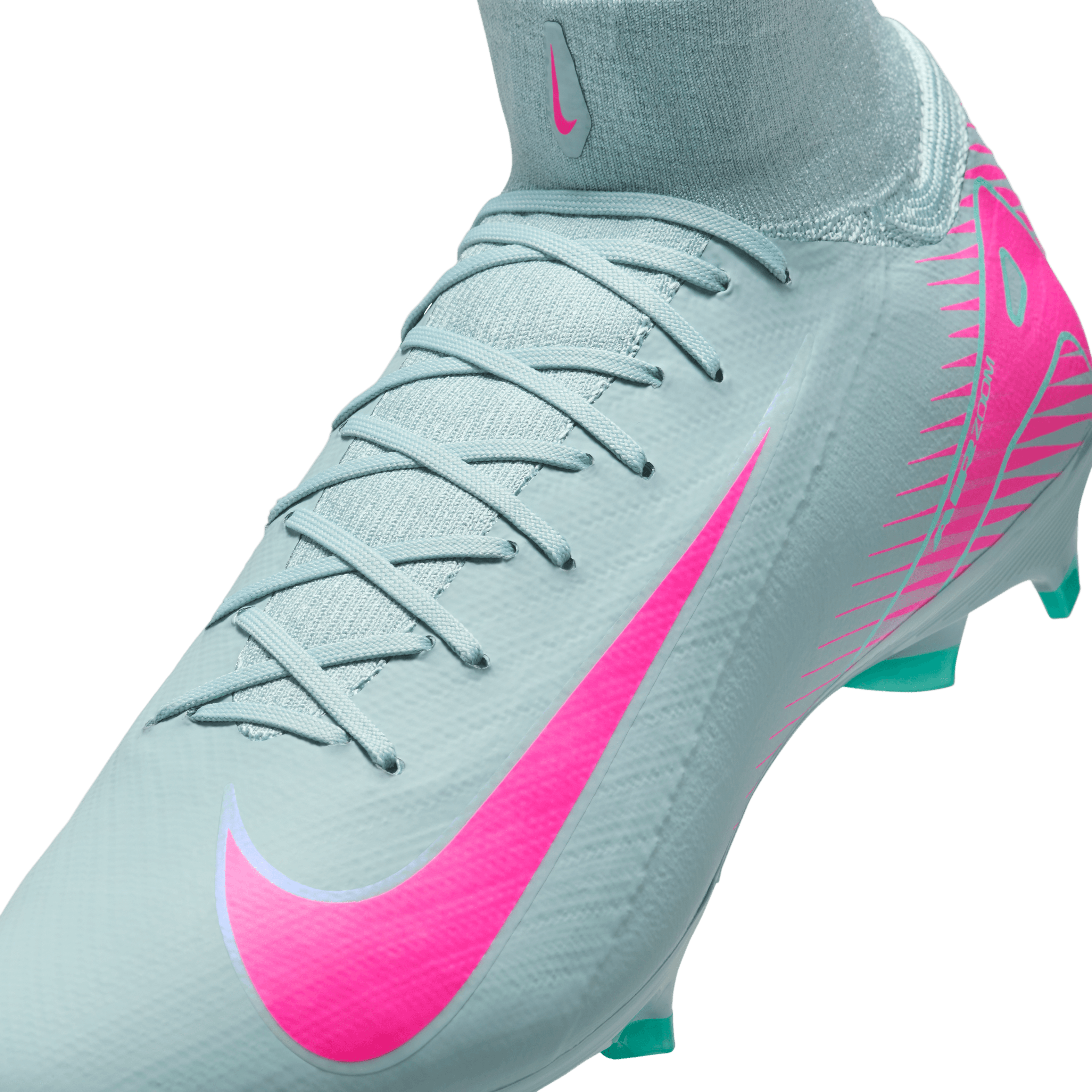 Nike Youth Mercurial Superfly10 Pro FG High-Top Soccer Cleats-Ocean Cube/Pink Blast
