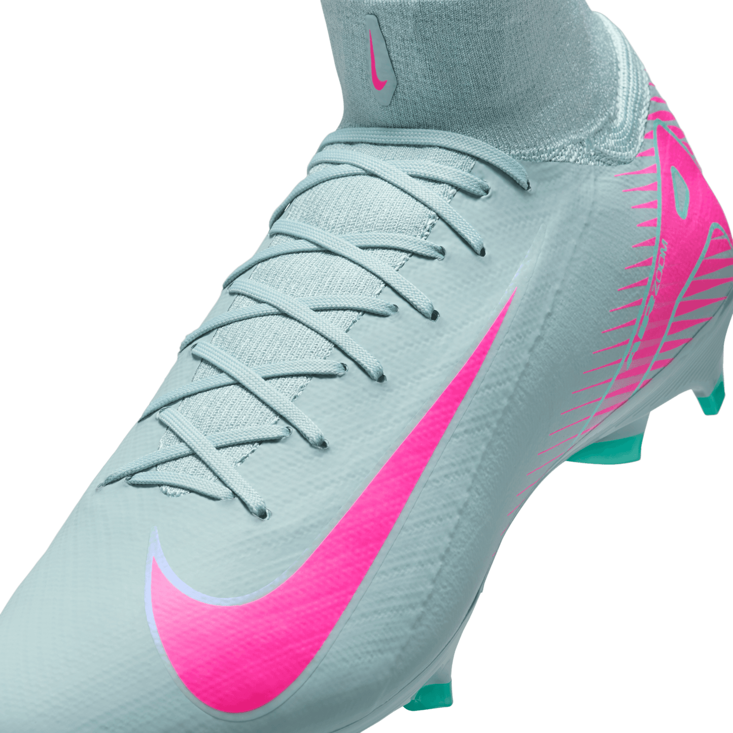 Nike Mercurial Superfly 10 Pro FG High-Top Soccer Cleats-Ocean Cube/Pink Blast