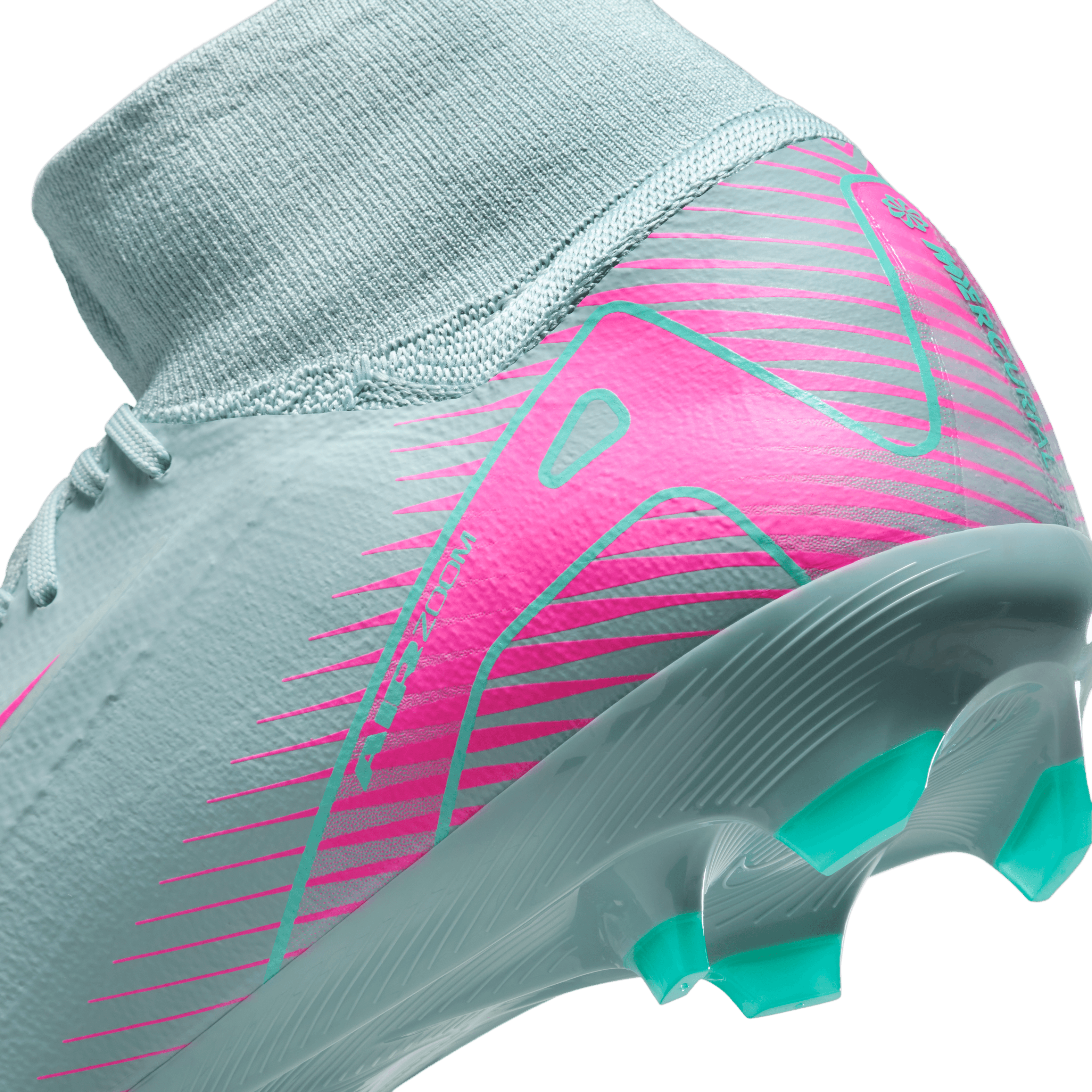 Nike Youth Mercurial Superfly10 Pro FG High-Top Soccer Cleats-Ocean Cube/Pink Blast