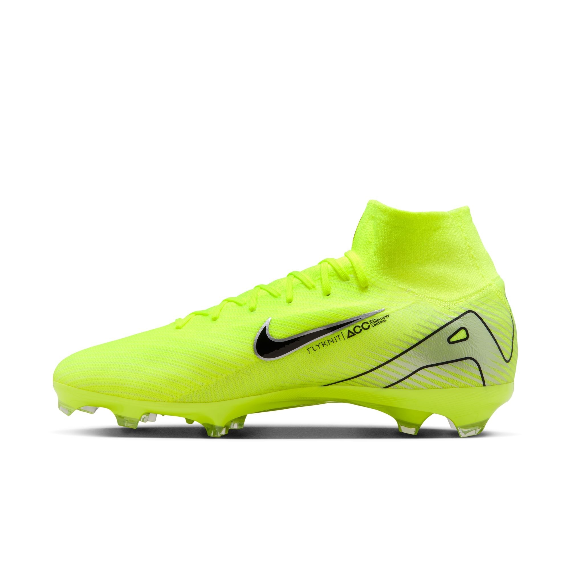 Nike Mercurial Superfly 10 Pro FG Firm Ground Soccer Cleats- Volt/Black