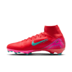 Nike Mercurial Superfly 10 Pro FG High-Top Soccer Cleats-Ember Glow/Aurora Green