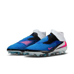 Nike Phantom 6 High Elite FG Firm Ground Soccer Cleats - Racer Blue/Pink Blast/White