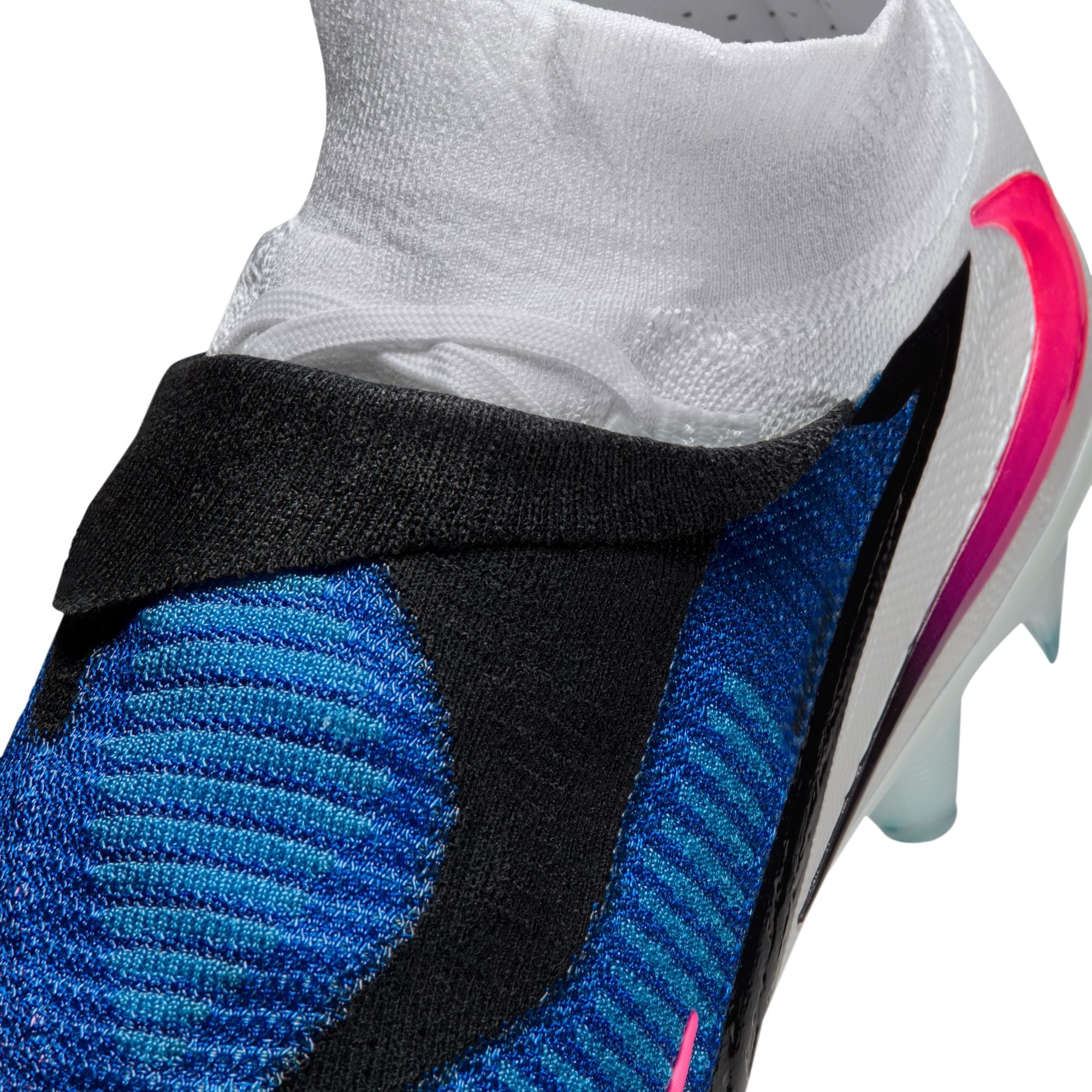 Nike Phantom 6 High Elite FG Firm Ground Soccer Cleats - Racer Blue/Pink Blast/White