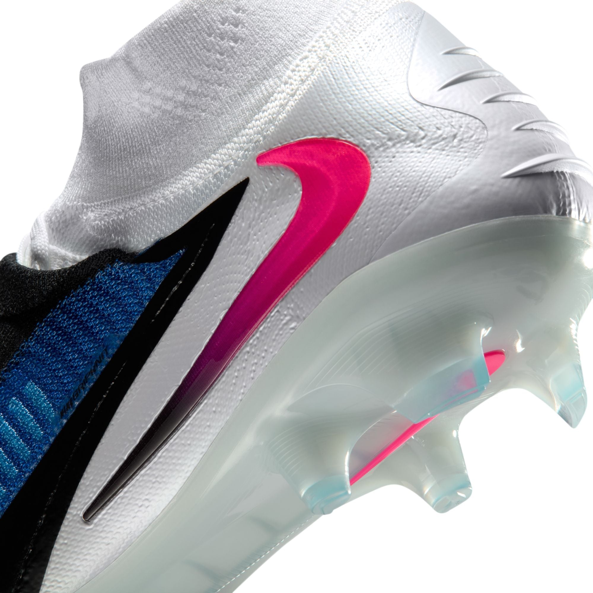 Nike Phantom 6 High Elite FG Firm Ground Soccer Cleats - Racer Blue/Pink Blast/White