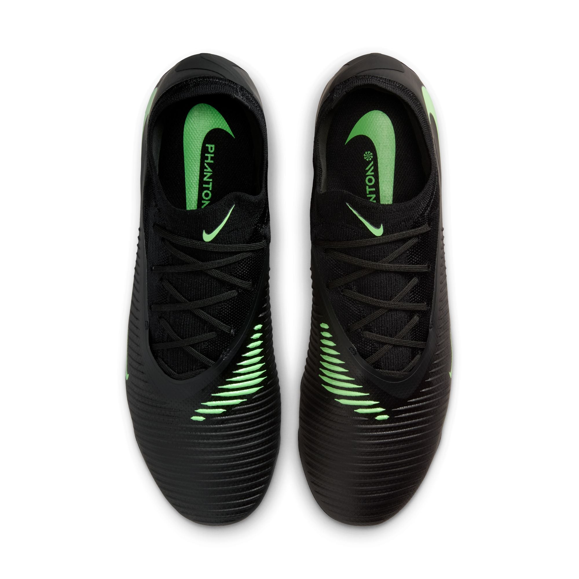 Nike Phantom 6 Low Pro FG Firm Ground Soccer Cleats -Black/Illusion Green/Black