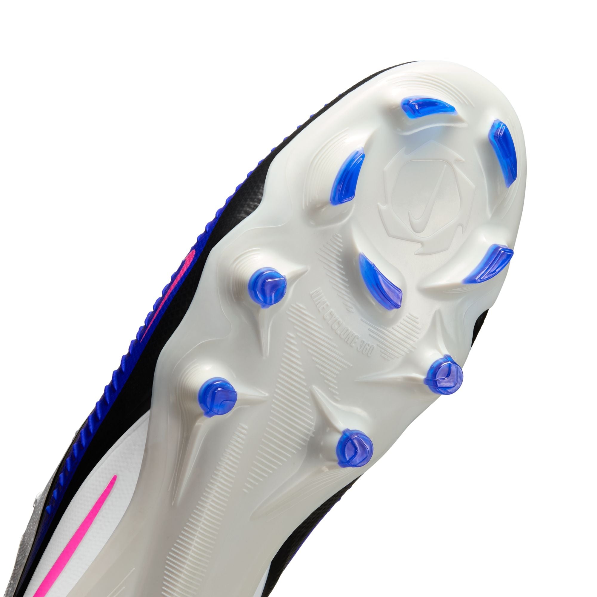 Nike Phantom 6 Low Pro FG Firm Ground Soccer Cleats -Racer Blue/Pink Blast/White