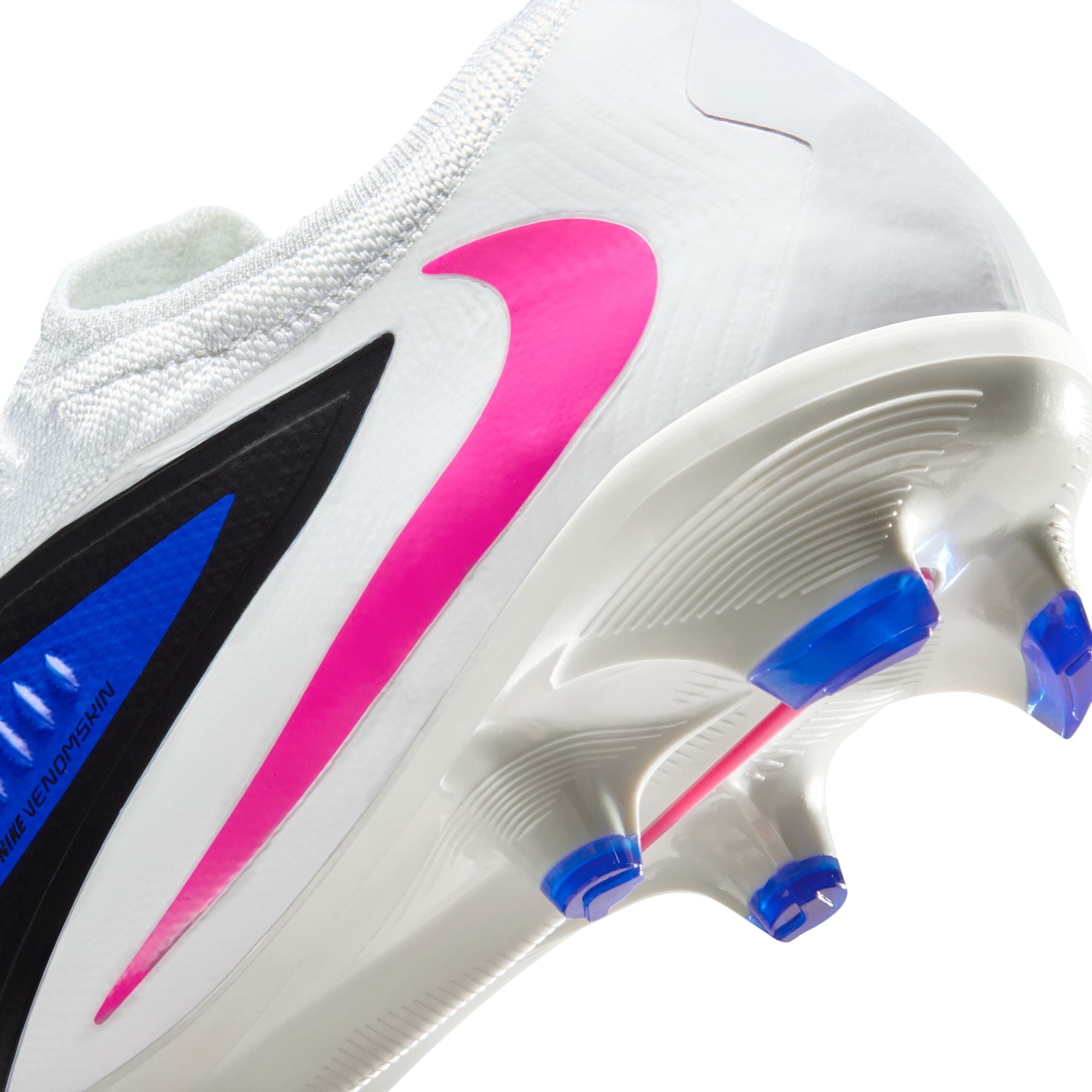 Nike Phantom 6 Low Pro FG Firm Ground Soccer Cleats -Racer Blue/Pink Blast/White