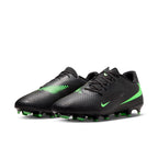 Nike Phantom 6 Low Academy FG Firm Ground Soccer Cleats- Black/Illusion Green/Black