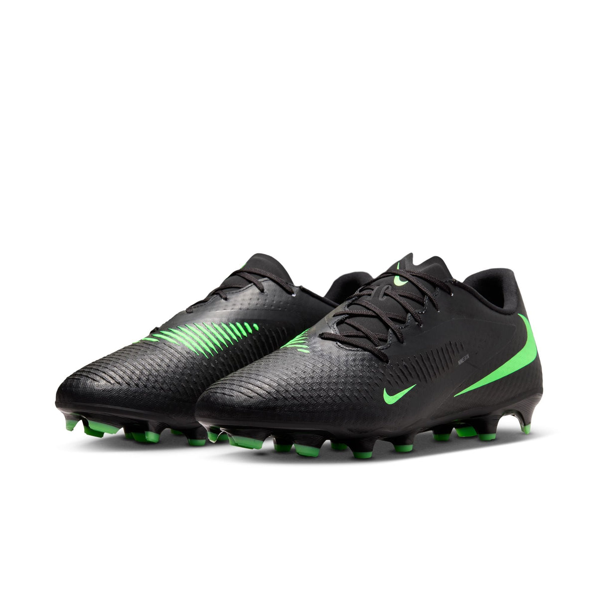 Nike Phantom 6 Low Academy FG Firm Ground Soccer Cleats- Black/Illusion Green/Black