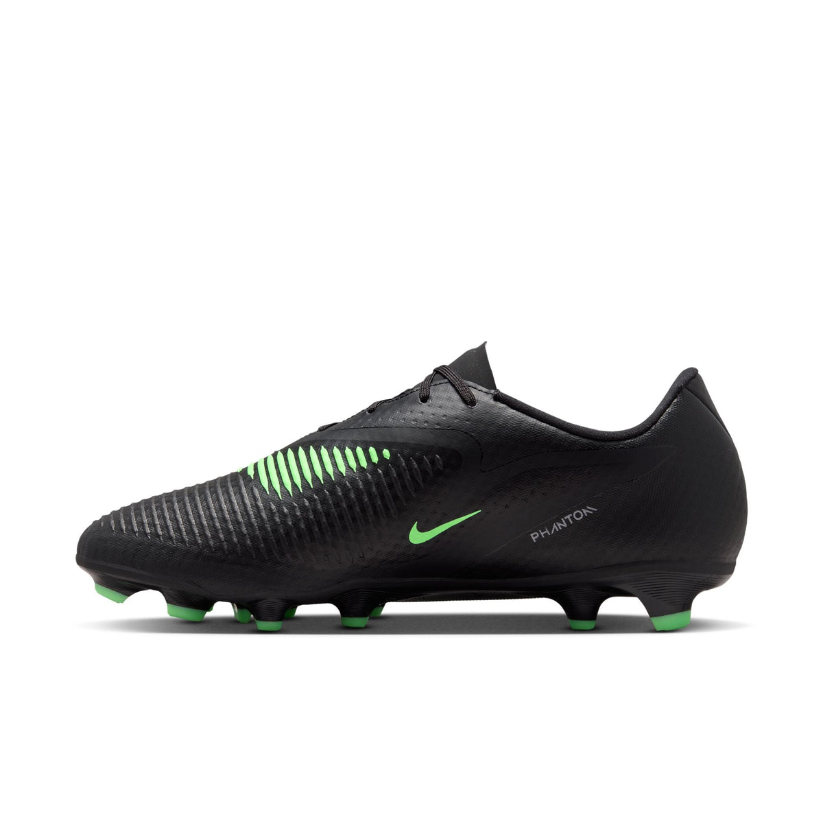 Nike Phantom 6 Low Academy FG Firm Ground Soccer Cleats- Black/Illusion Green/Black
