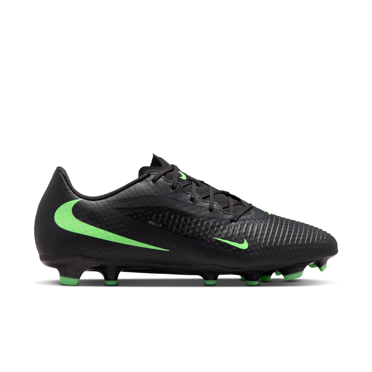 Nike Phantom 6 Low Academy FG Firm Ground Soccer Cleats- Black/Illusion Green/Black