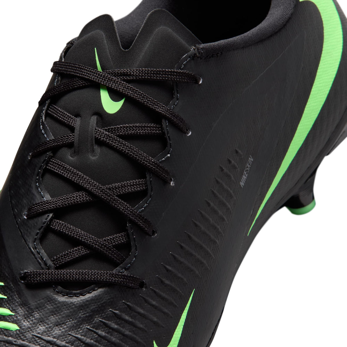 Nike Phantom 6 Low Academy FG Firm Ground Soccer Cleats- Black/Illusion Green/Black