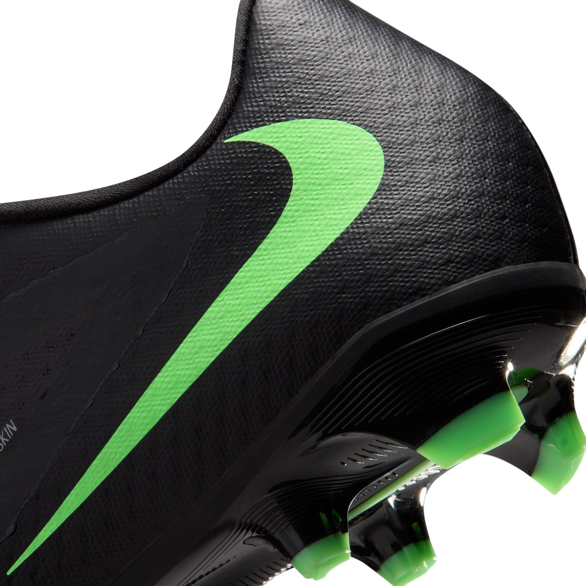 Nike Phantom 6 Low Academy FG Firm Ground Soccer Cleats- Black/Illusion Green/Black