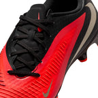 Nike Phantom 6 Low Academy FG Firm Ground Soccer Cleats- Bright Crimson/Blur/Black