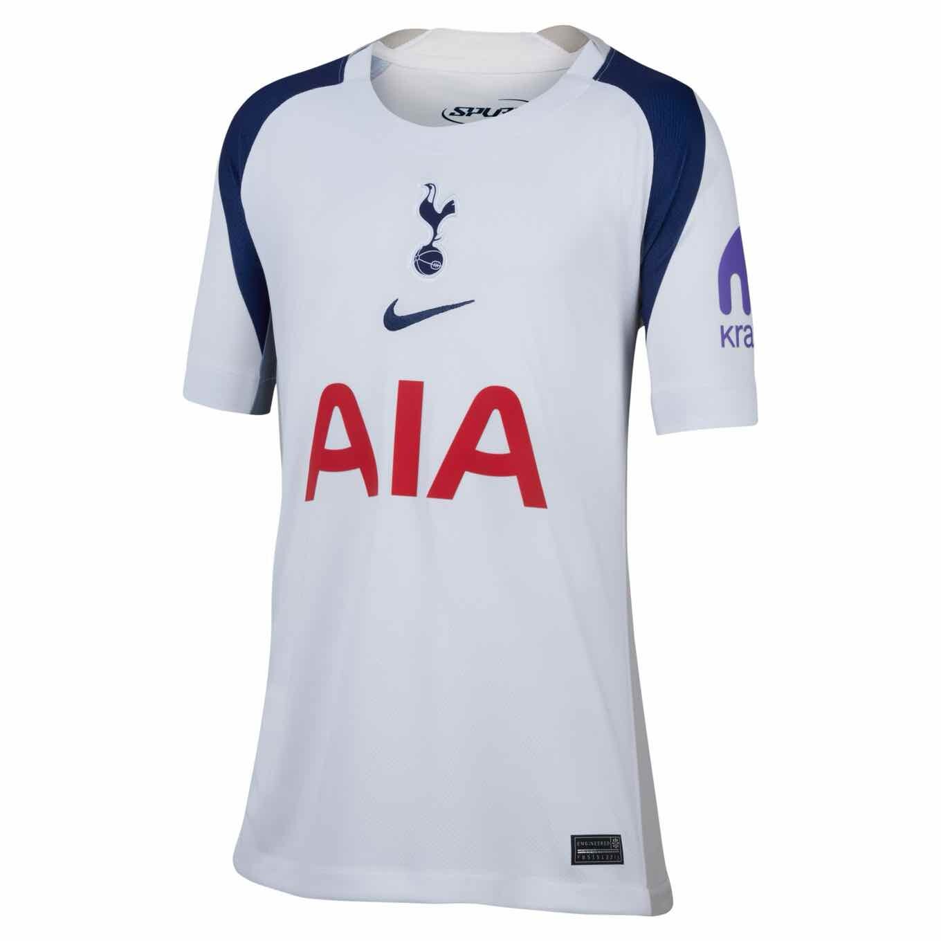 Tottenham Hotspur 2025/26 Stadium Home Jr. Licensed Jerseys Nike White YXS 