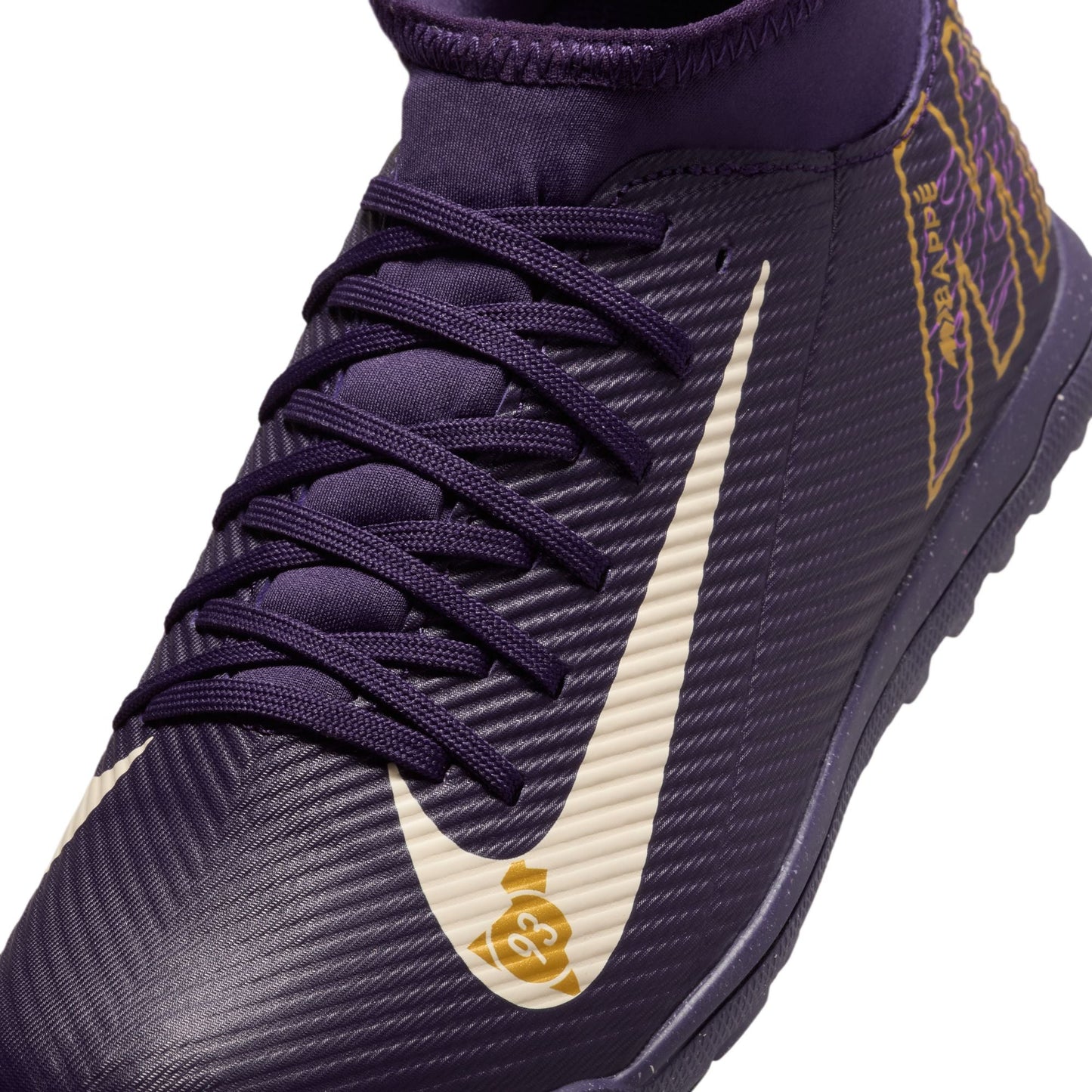 Nike Jr. Mercurial Superfly 10 Club "Kylian Mbappé" TF Turf Soccer Cleats-  Grand Purple/Pale Ivory