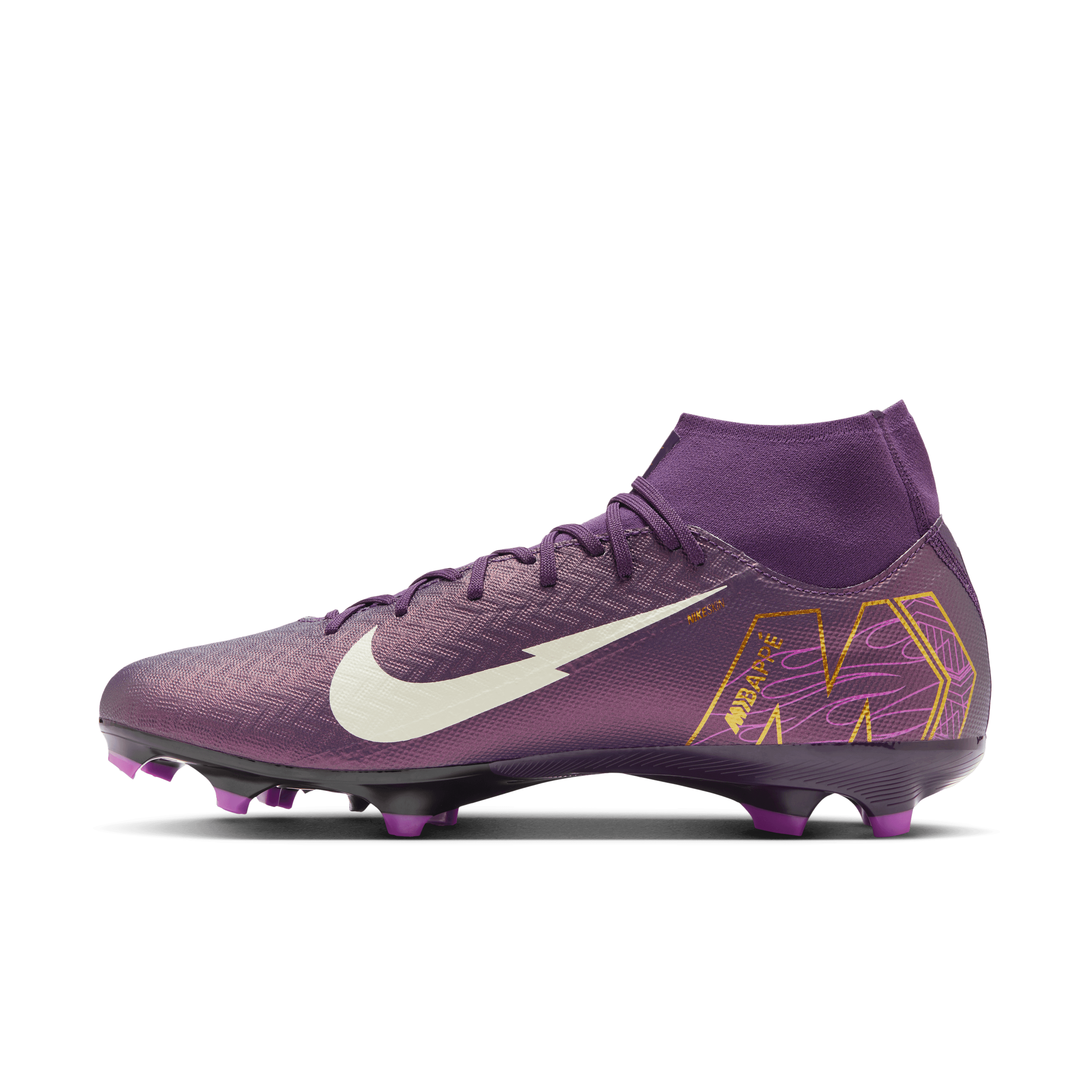 Nike Youth Mercurial Superfly 10 Academy "Kylian Mbappé" FG -GRAND PURPLE/PALE IVORY
