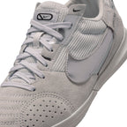 Nike Junior Streetgato Indoor Soccer Shoes- Light Smoke Grey/Metallic Silver