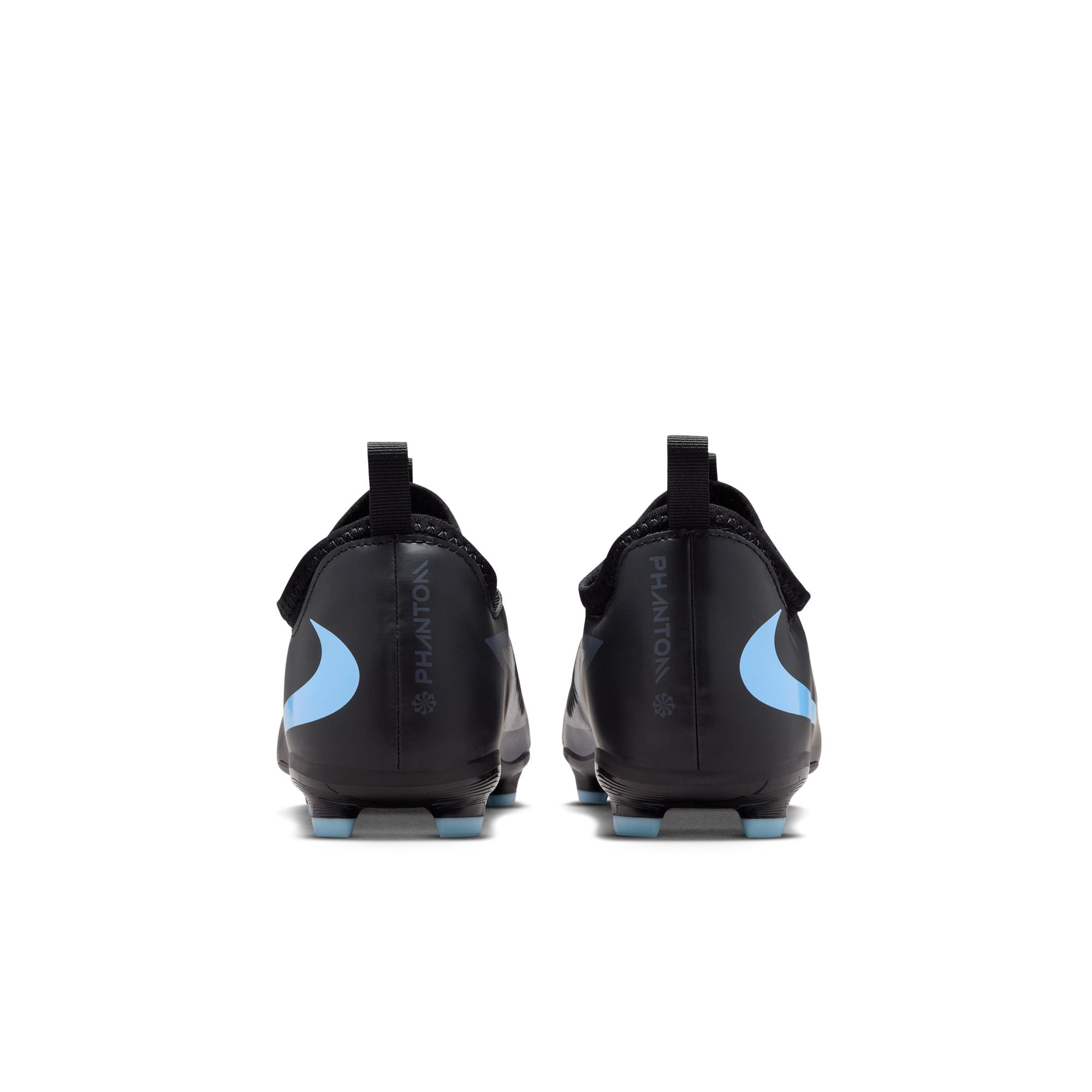 Nike Junior Phantom 6 Low Academy FG Firm Ground Soccer Cleats- Black/Ice Blue