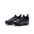 Nike Junior Phantom 6 Low Academy FG Firm Ground Soccer Cleats- Black/Ice Blue