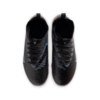 Nike Junior Phantom 6 Low Academy FG Firm Ground Soccer Cleats- Black/Ice Blue