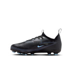Nike Junior Phantom 6 Low Academy FG Firm Ground Soccer Cleats- Black/Ice Blue