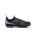 Nike Junior Phantom 6 Low Academy FG Firm Ground Soccer Cleats- Black/Ice Blue