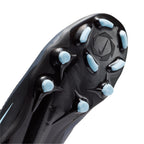 Nike Junior Phantom 6 Low Academy FG Firm Ground Soccer Cleats- Black/Ice Blue