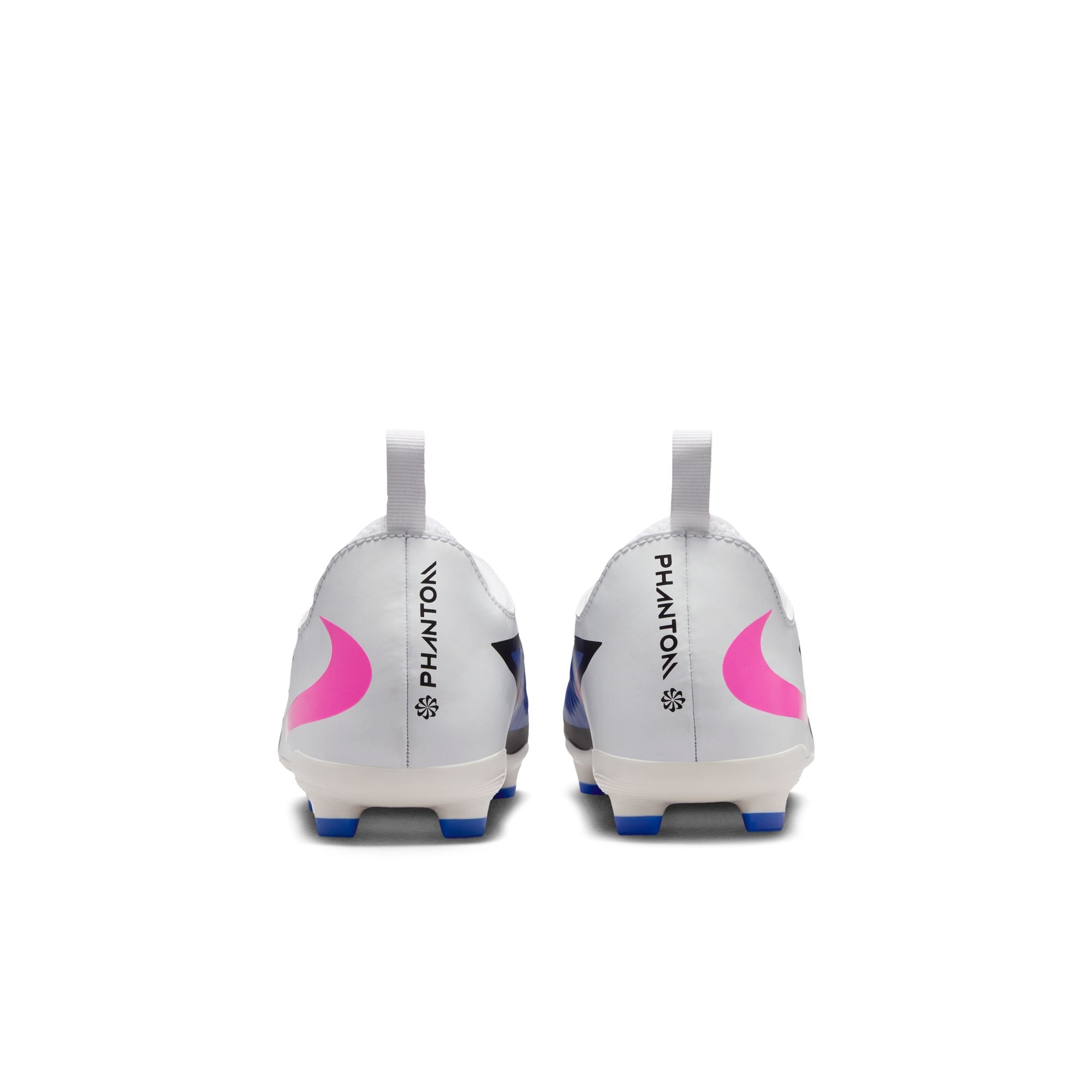 Nike Junior Phantom 6 Low Academy FG Firm Ground Soccer Cleats-Racer Blue/Pink Blast/White