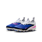 Nike Junior Phantom 6 Low Academy FG Firm Ground Soccer Cleats-Racer Blue/Pink Blast/White