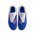 Nike Junior Phantom 6 Low Academy FG Firm Ground Soccer Cleats-Racer Blue/Pink Blast/White