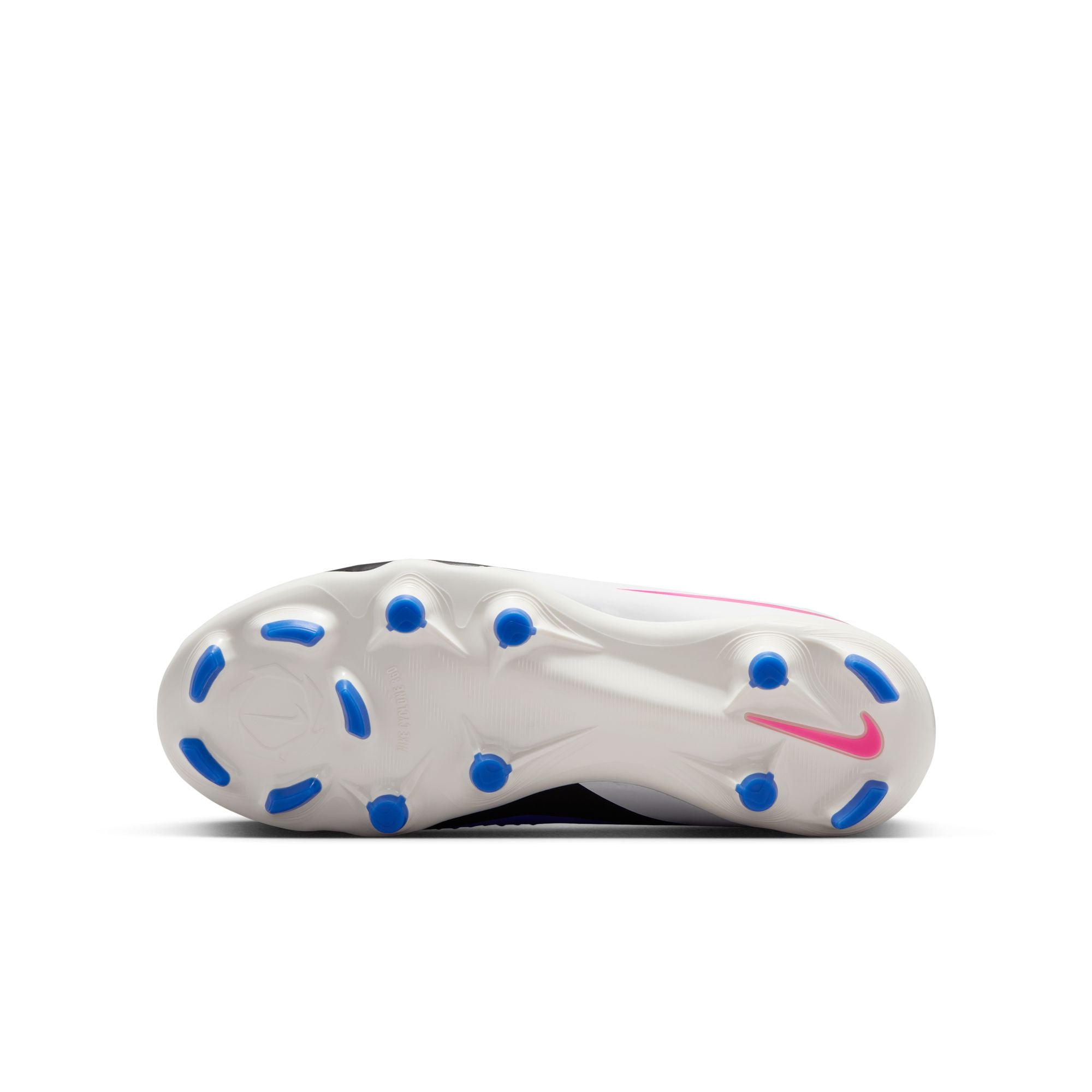 Nike Junior Phantom 6 Low Academy FG Firm Ground Soccer Cleats-Racer Blue/Pink Blast/White
