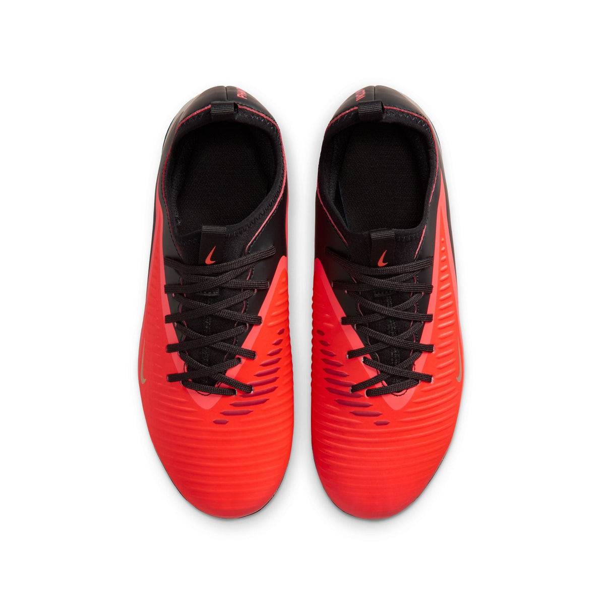 Nike Junior Phantom 6 Low Academy FG Firm Ground Soccer Cleats- Bright Crimson/Black