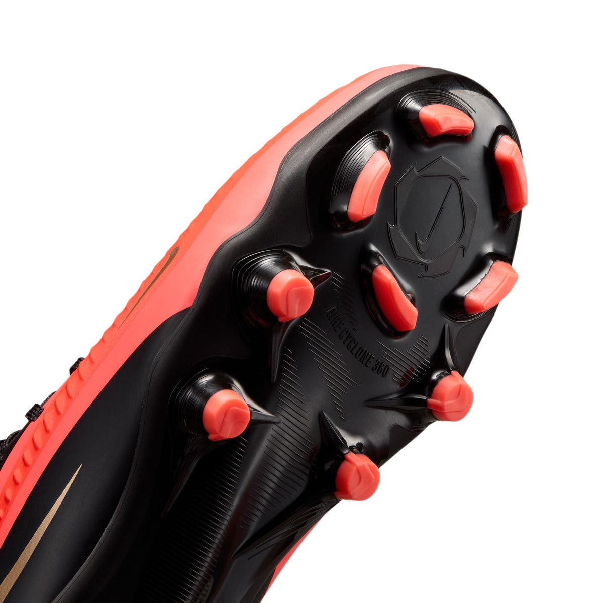 Nike Junior Phantom 6 Low Academy FG Firm Ground Soccer Cleats- Bright Crimson/Black