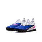 Nike Junior Phantom 6 Low Academy TF Turf Soccer Cleats- Racer Blue/Pink Blast/White