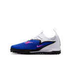 Nike Junior Phantom 6 Low Academy TF Turf Soccer Cleats- Racer Blue/Pink Blast/White