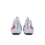 Nike Junior Phantom 6 High Academy FG Firm Ground Soccer Cleats- Racer Blue/Pink Blast/White