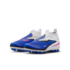 Nike Junior Phantom 6 High Academy FG Firm Ground Soccer Cleats- Racer Blue/Pink Blast/White