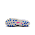 Nike Junior Phantom 6 High Academy FG Firm Ground Soccer Cleats- Racer Blue/Pink Blast/White