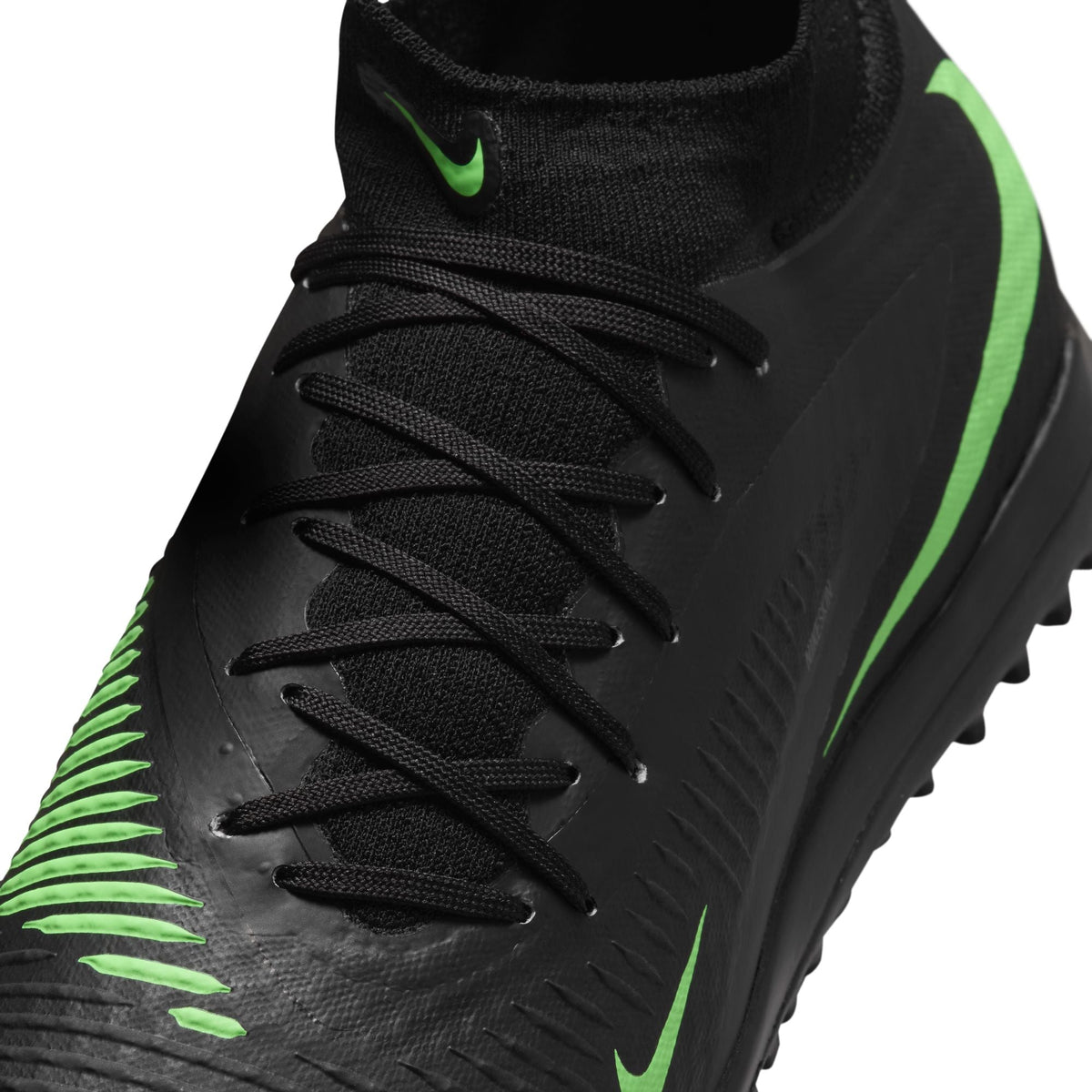 Nike Phantom 6 High Academy TF Turf Soccer Cleats- Black/Illusion Green/Black