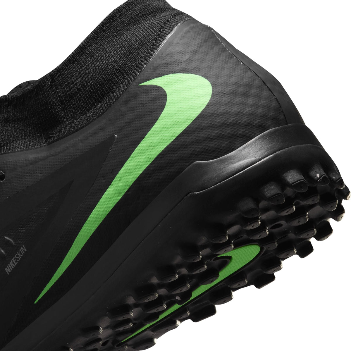 Nike Phantom 6 High Academy TF Turf Soccer Cleats- Black/Illusion Green/Black