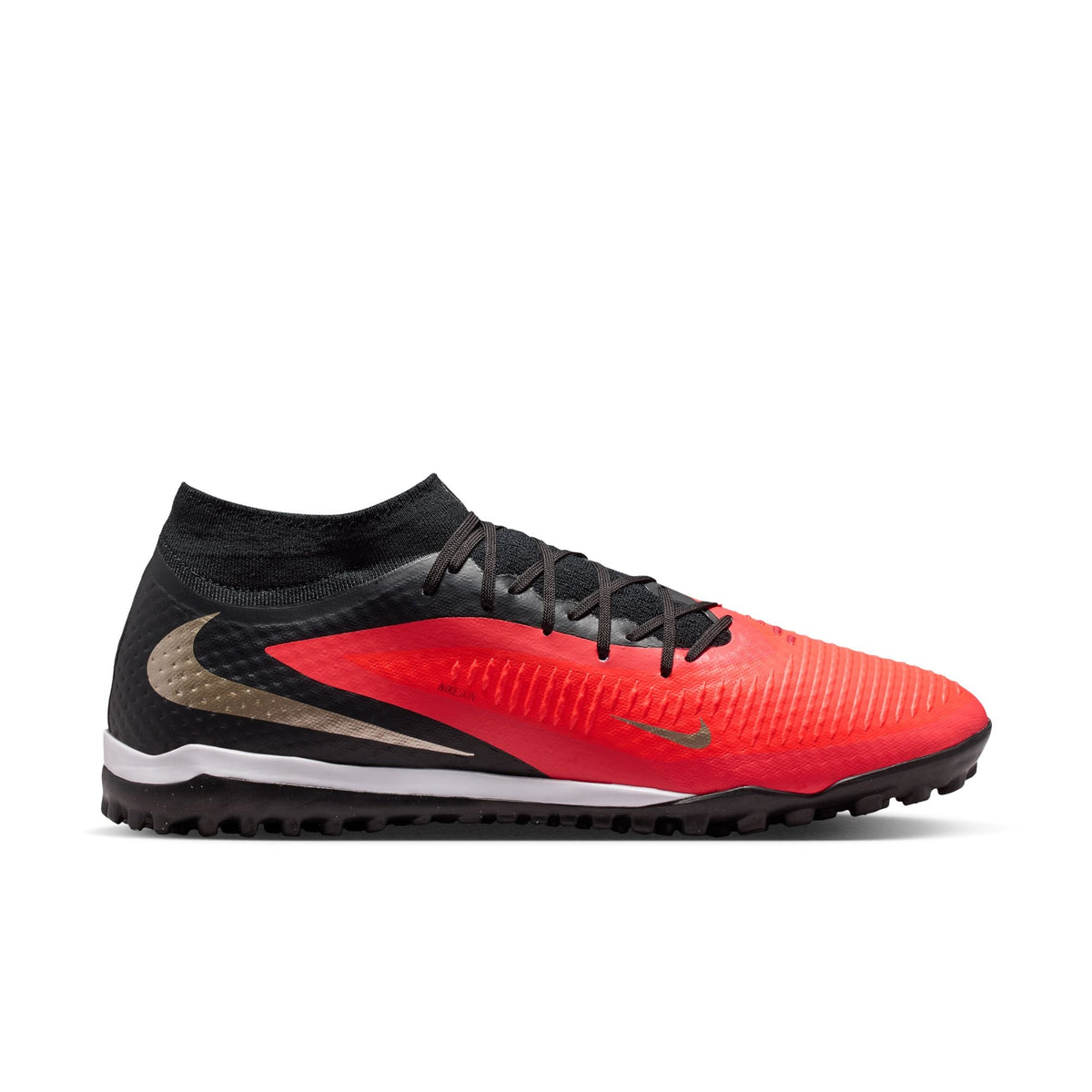 Nike Phantom 6 High Academy TF Turf Soccer Cleats- Bright Crimson/Blur/Black