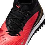 Nike Phantom 6 High Academy TF Turf Soccer Cleats- Bright Crimson/Blur/Black